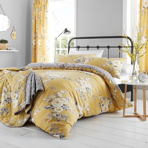 Tzf-Canterbury Parure De Lit Simple À Entretien Facile Ocre, Polyester-Coton., Ocre, Double