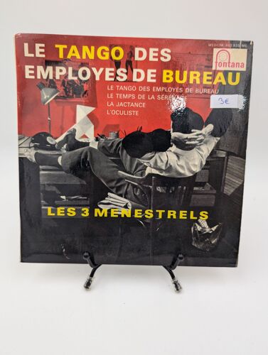 Vinyle 45 Tours Le Tango Des Employés De Bureau : Les 3 Menestrels En Fourreau