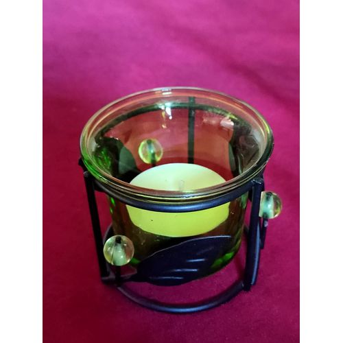 Porte-bougie en fer forgé 