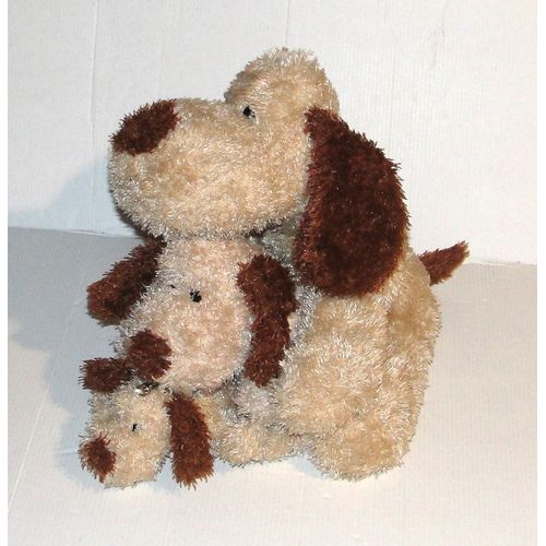 chien simba toys - lot 3 peluches doudou porte clés