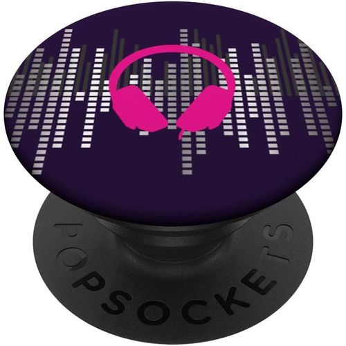 CFUX-Casque rose pour artistes, DJ, hommes ou femmes amateurs de musique PopSockets PopGrip Interchangeable
