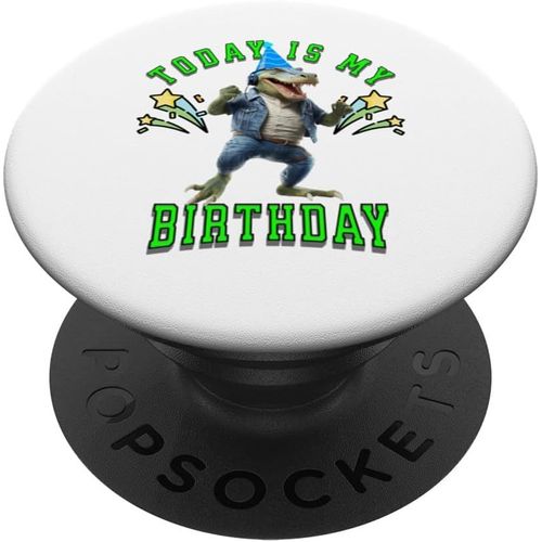 Cfux-Today Is My Birthday Crocodile Casque Audio Chapeau Drôle Pour Enfants Popsockets Popgrip Interchangeable