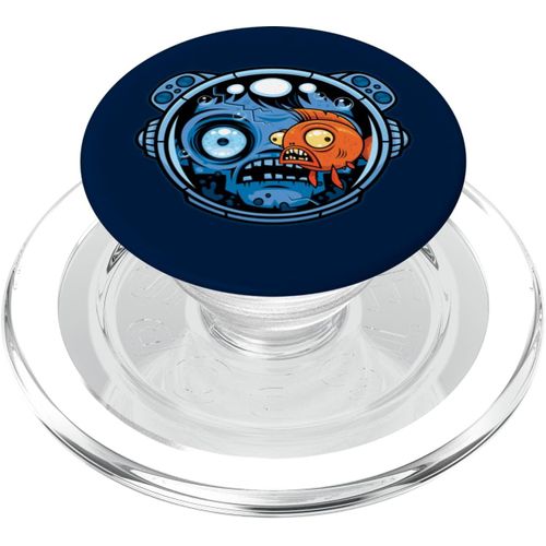 Cfux-Zombie Astronaute Fishbowl Casque De Dessin Animé Drôle Popsockets Popgrip Pour Magsafe