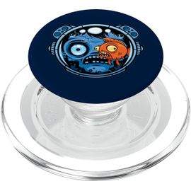 Cfux-Zombie Astronaute Fishbowl Casque De Dessin Animé Drôle Popsockets Popgrip Pour Magsafe
