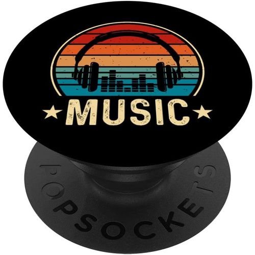 CFUX-Casque audio rétro vintage pour amateurs de musique PopSockets PopGrip Interchangeable