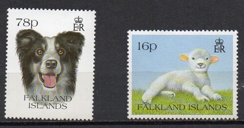 Falkland Islands- Lot De 2 Timbres Neufs- Chien- Mouton