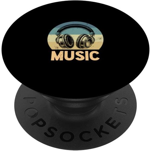 CFUX-Casque rétro DJ pour amateur de musique électronique PopSockets PopGrip Interchangeable