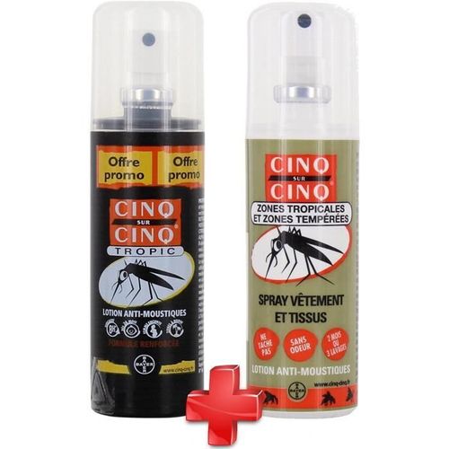 Cinq sur Cinq - Kit Haute protection contre les Moustiques Spray Tropic 75 ml + Spray Vètement 100 ml