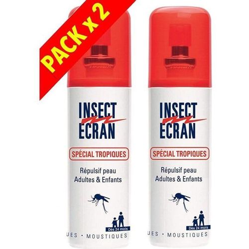 Insect Ecran Anti-Moustiques Spray Spécial Tropiques Lot de 2 x 75ml