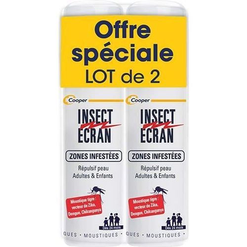 Insect Ecran Anti-Moustiques Spray Zones Infestées Lot de 2 x 100ml