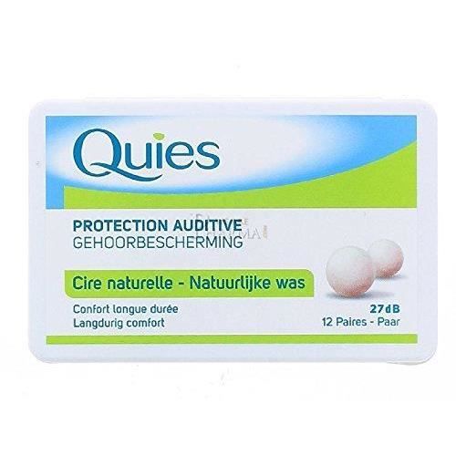 Quies Protection Auditive à la Cire Naturelle 12 Paires