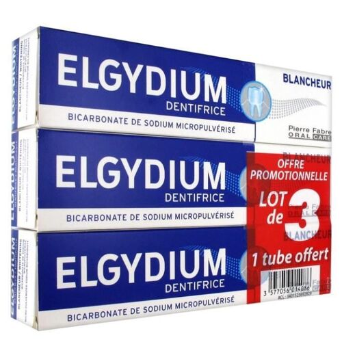 Elgydium Blancheur - Lot De 3 Dentifrices X 75 Ml (Dont 1) 