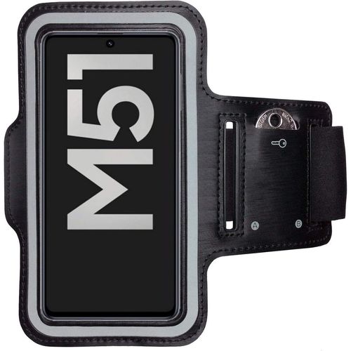 Brassard De Sport Pour Samsung Galaxy M51 - Brassard Pour Smartphone, Accessoire De Sport Avec Poche Pour Les Clés Galaxy M51 - Accessoire Sport, Brassard Téléphone Portable Noir