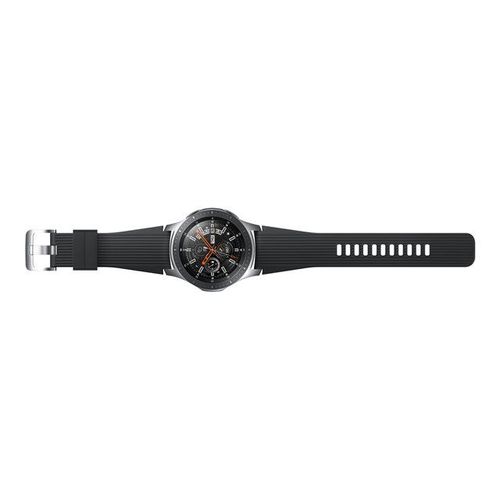 Samsung Galaxy Watch - 46 mm - argent - montre intelligente avec bracelet - silicone - affichage 1.3" - 4 Go - Wi-Fi, LTE, NFC, Bluetooth - 4G - 63 g