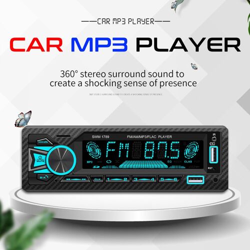 Autoradio Stéréo Numérique, Bluetooth 5.1, Mains Libres, Lecteur Mp3, 60wx4, Station Audio Fm, Aux/Usb/Tf, Fente Pour Carte, Avec Télécommande