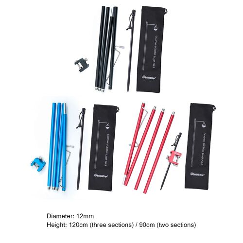 Ensemble de poteaux de lampe pliante en alliage d'aluminium, multifonctionnel, classique, pratique, support fixe