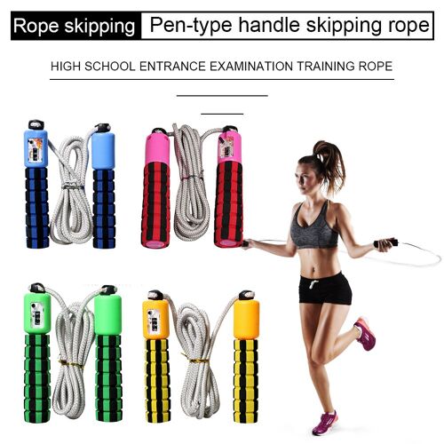 Corde À Sauter Réglable Avec Compteur De Gymnastique, Exercice De Fitness, Comptage De Vitesse Rapide, Corde À Sauter, Équipement D'entraînement, Couleur Aléatoire