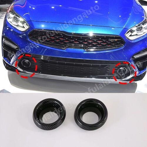 Phare Antibrouillard En Fibre De Carbone Abs Pour Kia Forte K3 2019 ¿ 2020, Cadre Décoratif Pour Pare-Choc Avant, Garniture De Voiture, 2 Pièces