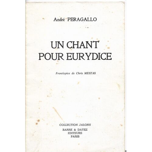 Un Chant Pour Eurydice