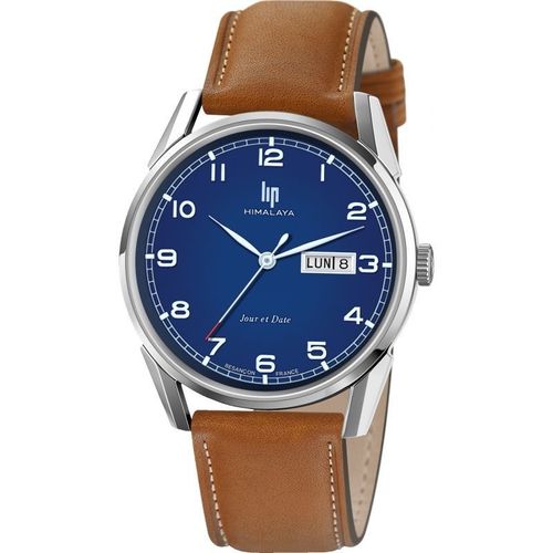 Lip Himalaya 40 Montre Homme Acier Cuir Marron 671705
