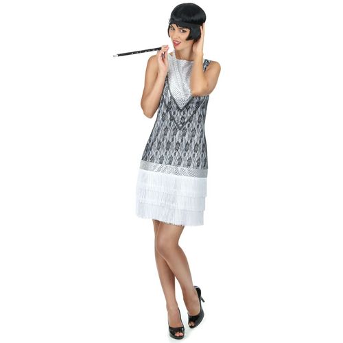 D?Guisement Charleston Blanche Femme - Taille: M