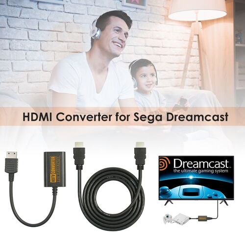 Adaptateurs compatibles HDMI, accessoires de jeux et de divertissement, Dongle convertisseur haute définition 480i 480P pour Sega Dreamcast NTSC