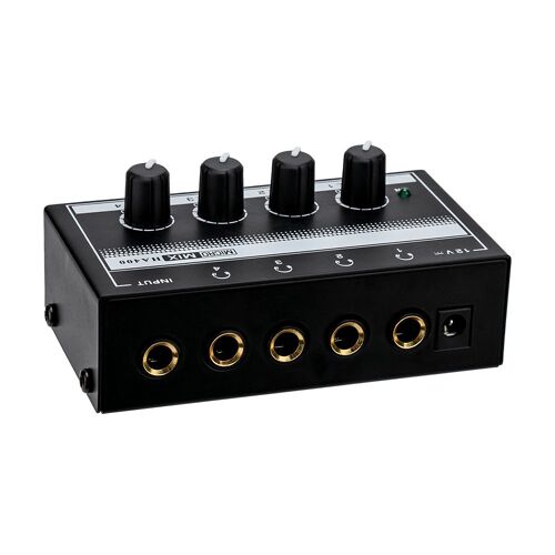 amplificateur Audio stéréo Ultra-Compact à 4 canaux, avec adaptateur d'alimentation EU, Audio professionnel pour casque d'écoute
