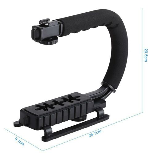 Support En Forme De U/C 2018, 3 Supports De Chaussures, Poignée De Stabilisateur D'action Vidéo Portable Pour Canon, Nikon, Sony, Appareil Photo Dslr