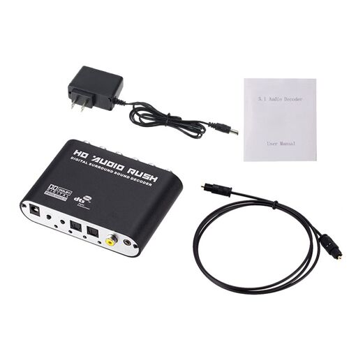 Décodeur Audio HD SPDIF, 5,1 ch, Coaxial vers RCA, DTS, AC3, amplificateur numérique optique, convertisseur analogique pour DVD, PC, Xbox