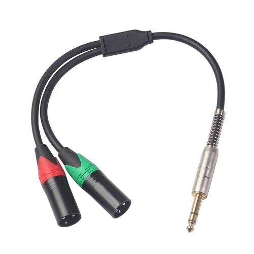 Câble Audio à Double blindage 24awg en cuivre pur, câble adaptateur Audio Canon mâle 6.35Mm, 0.3 mètres