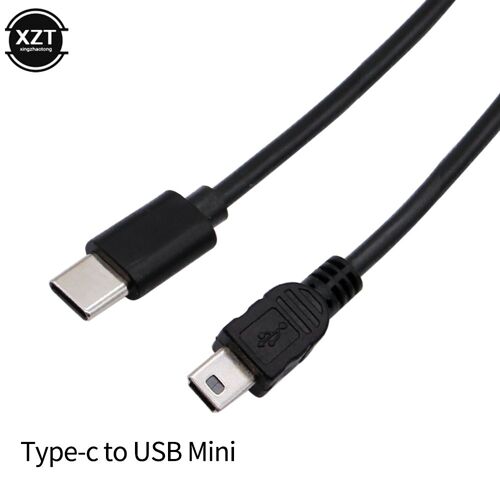 Câble USB type-c 3.1 mâle vers Mini USB 5 broches B mâle, convertisseur de prise OTG, adaptateur pour appareil photo numérique Macbook pro, 30cm
