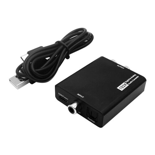 Convertisseur Audio Numérique-Analogique Pour Ps4, Xbox, Hd, Dvd, Stéréo, Jack 3.5mm, 2 X Rca, Amplificateur, Décodeur, Console De Jeu Vers Tv