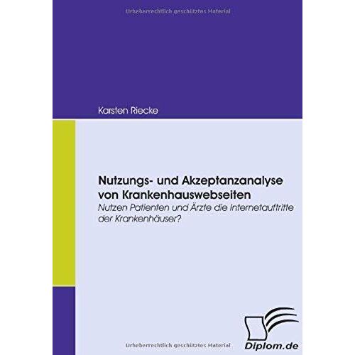 Nutzungs- Und Akzeptanzanalyse Von Krankenhauswebseiten