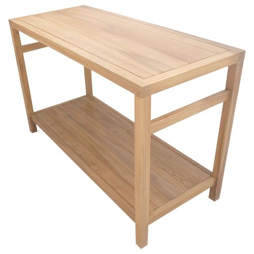 Meuble Double Vasque En Teck Massif 120cm Dewi