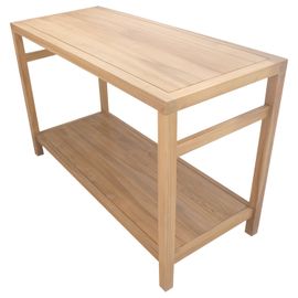 Meuble Double Vasque En Teck Massif 120cm Dewi