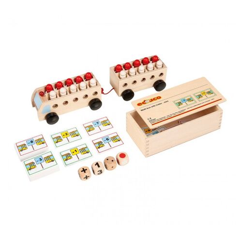 Bus Mathématique Avec Remorque - Mini - Jeu Montessori
