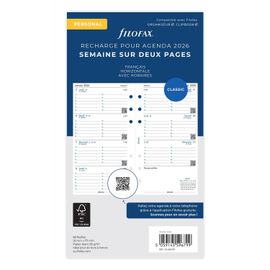 Filofax Semaine Sur Deux Pages Horizontal - Français - Per - 2026