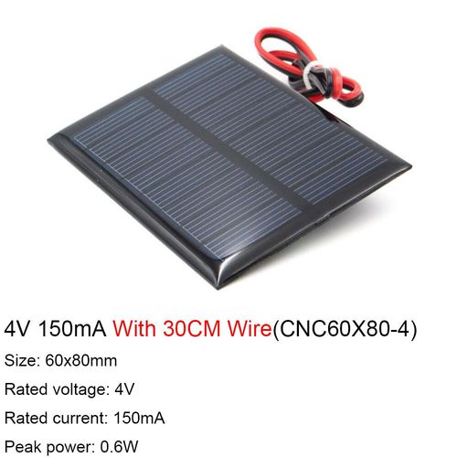 Pièces Solaire,1 Pièce,Avec Fil,Mini Système Solaire,Bricolage Pour Batterie,Chargeur De Téléphone Portable - Type 4v 150ma