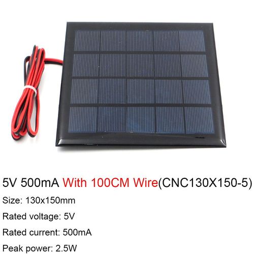 Pièces Solaire,1 Pièce,Avec Fil,Mini Système Solaire,Bricolage Pour Batterie,Chargeur De Téléphone Portable - Type 5v 500ma