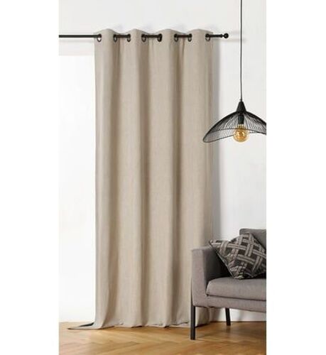 Linder - Rideau à ?illets ronds Bering ficelle140 x 260 cm - Beige