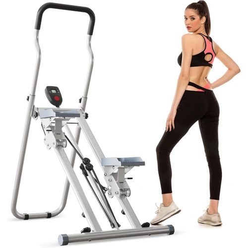 Checarzhn--No1-Grimpeur D'escalier Vertical Avec Plage De Pas Réglable, Guidon Et Pédales, Charge De 136 Kg Avec Écran Lcd, Machine D'exercice Cardio Verticale Pour La Maison Et Le Bureau