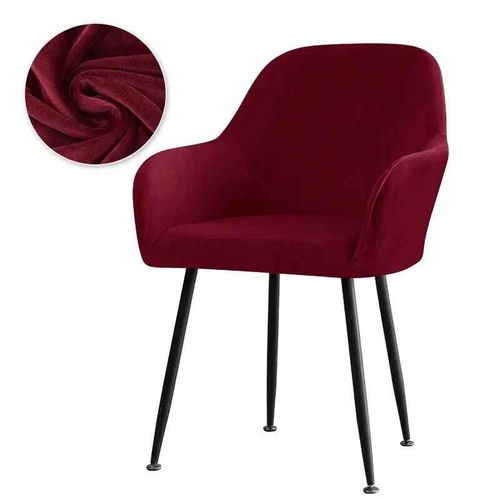 Housse De Fauteuil Haute En Velours,Housse Élastique Pour Chaises De Bar,Couleur Unie,Lavable,Pour Salle À Manger,Siège De Bureau,Pour La Maison - Type [A21]-1pc Chair Cover
