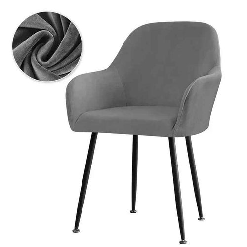 Housse De Fauteuil Haute En Velours,Housse Élastique Pour Chaises De Bar,Couleur Unie,Lavable,Pour Salle À Manger,Siège De Bureau,Pour La Maison - Type [A8]-1pc Chair Cover