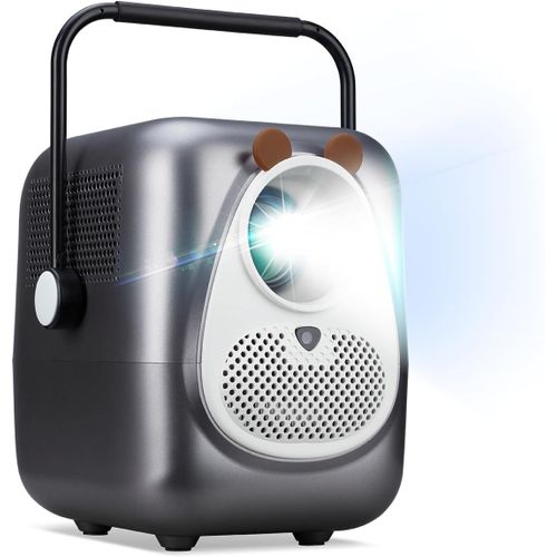 CHECARZHN--NO1-Aopen Qf23S Powered By Projecteur Led Lcd, 1080P Full Hd (1920 X 1080 Pixels), 6500 Led Lumens, Contraste 1000 1, Keystone, 2 Haut-Parleurs De 3 W, Hdmi (Hdcp), Wi-Fi, Argent, Portable