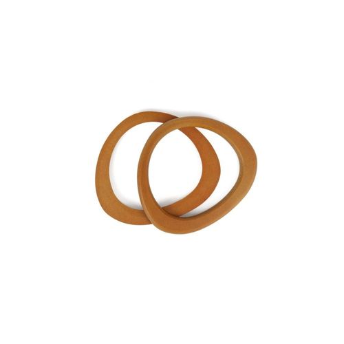 Lot De 2 Anses De Sac En Bois En Forme De Triangle - Dmc. Color : Marron Clair