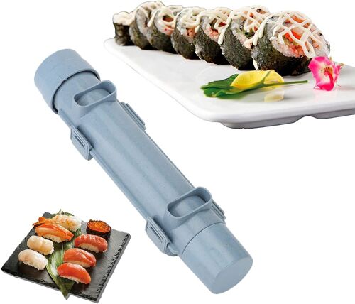 Machine A Sushi,Appareil À Sushi,Bazooka Sushi,Appareil À Sushis Et Makis À Piston,Outil De Cuisine Parfait Pour Sushis(Bleu)