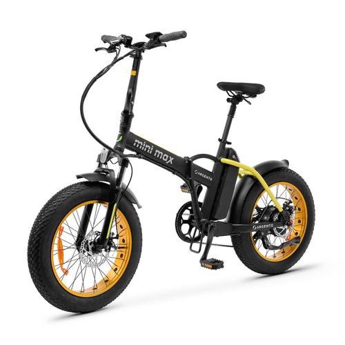 Vélo Électrique Pliable Argento Minimax Jaune Moteur Bafang 36v/250w/60nm , Batt 36v 10.4ah, Dérailleur Shimano 7 Vitesses. 25km/H Pneu 20"