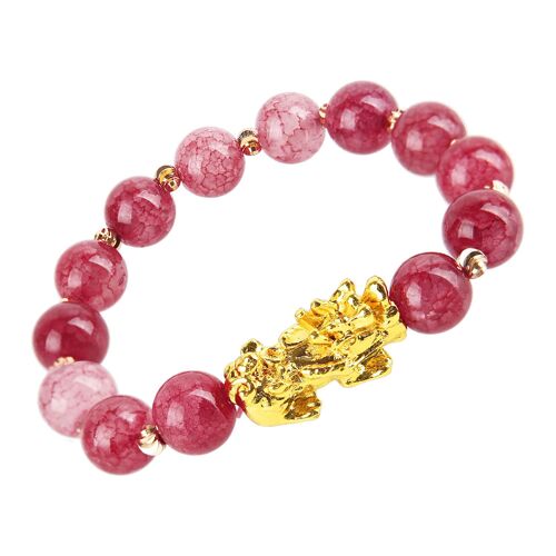 Bracelet Porte-Bonheur Unisexe En Pierre D'obsidienne Pour Homme, Bijou Chinois Fengshui Pi Xiu, Objet De Richesse