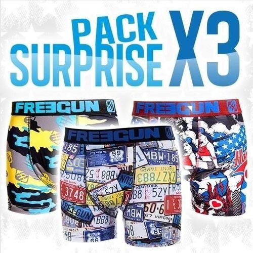 Lot De 3 Boxers Pack Surprise Freegun : Pack Surprise B / Taille 2xl