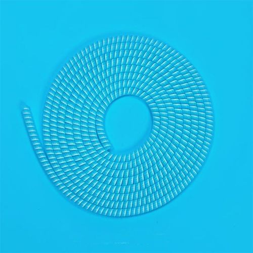 couleur bleu blanc Câble de fil de téléphone de couleur de 1.4m corde de protection à ressort Anti-rupture pour câble de chargement USB écouteur enrouleur de bobine de données